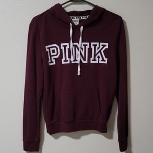 Victoria's Secret Pink burgundy colored hoodie